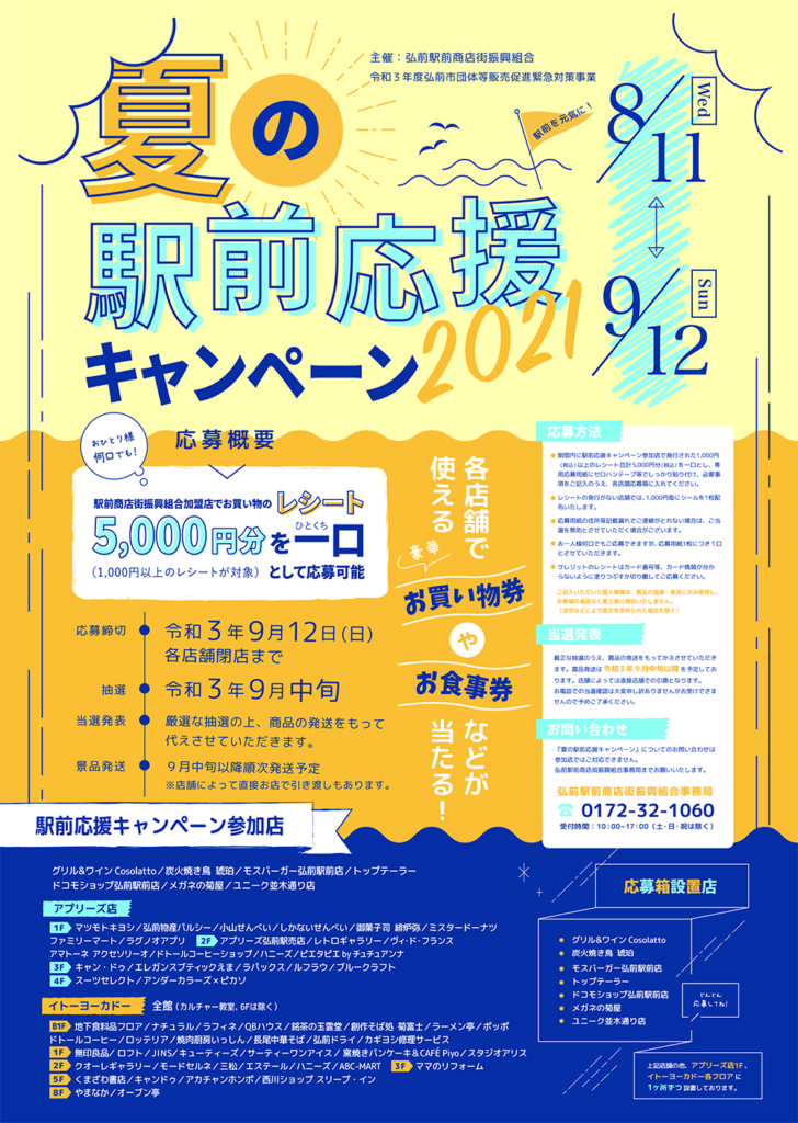 夏の駅前応援キャンペーン2021ポスター
